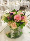 Flowers for reception tables with calla lilly and sweet avalanche roses